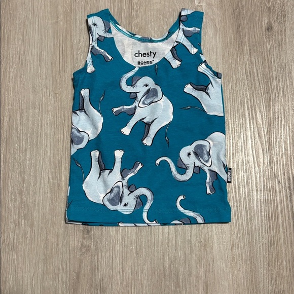 Bonds Teal Tank with Elephant Design - Picture 1 of 1